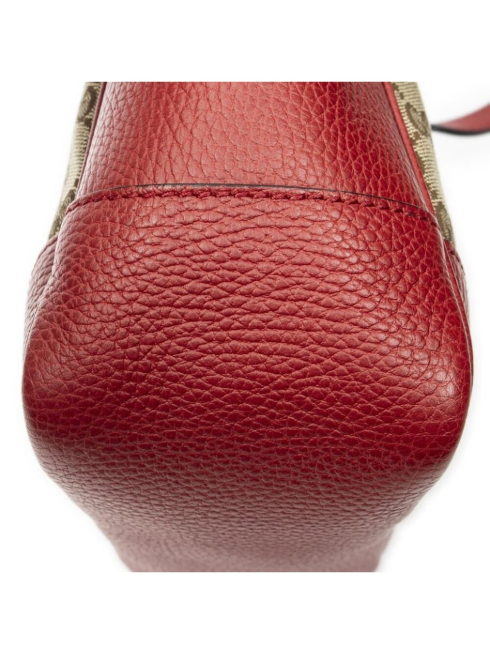 Gucci Small Bree Tote Red Beige GG Canvas - Picture 7 of 10